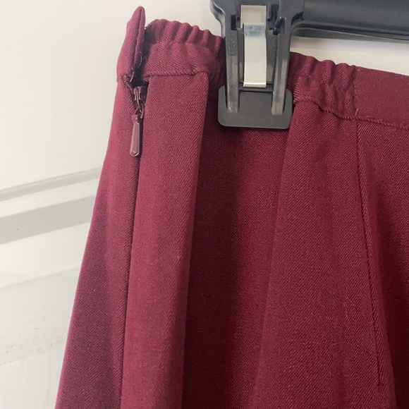 VTG NWT Appleseeds Petite/ Womens Petite Midi Skirt Maroon, Size 6P - Picture 4 of 16